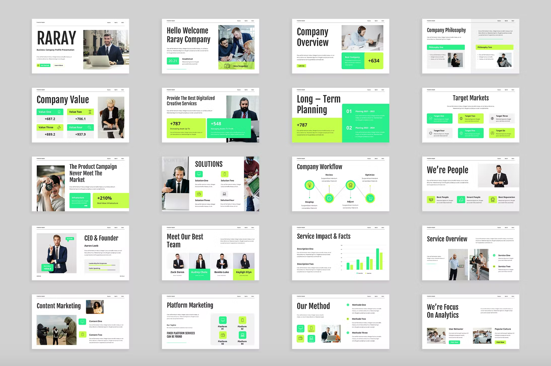 495White Green Lime Company Profile Presentation - whaledesign