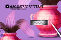 506 Geometric Patterns for Procreate - whaledesign