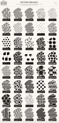 510 Pattern Brushes for Procreate Vol 1 - whaledesign