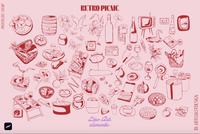 512 Procreate Picnic Stamps - whaledesign