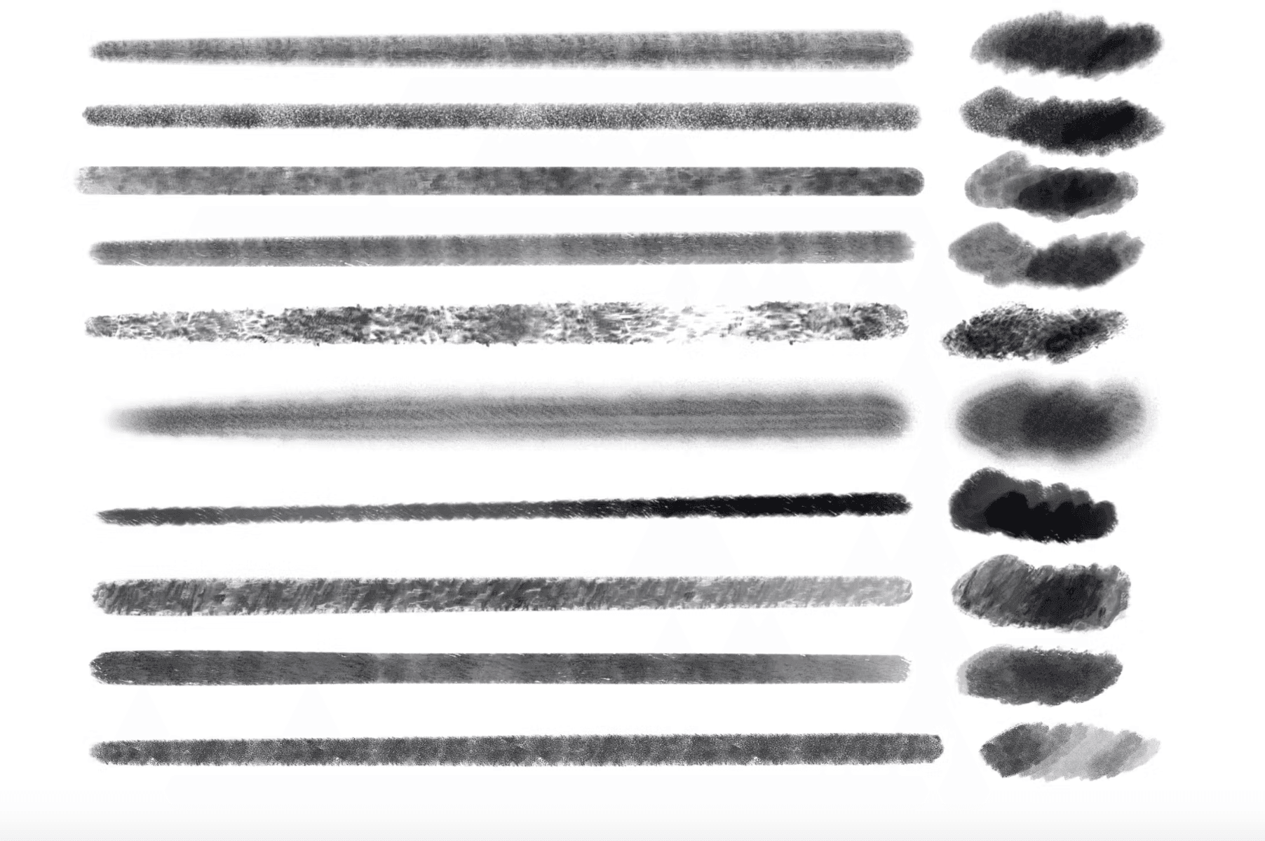 513 10 Gouache Brushes Procreate - whaledesign