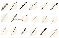 515 Procreate Pattern Border Brushes - whaledesign