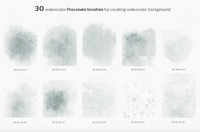 516 Procreate Watercolour Brushes - whaledesign