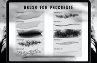 552 design Hatching Brush Procreate3 - whaledesign