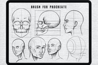 555 Face Skecth Brush For Procreate - whaledesign