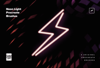 562 Neon Light Procreate Brushes - whaledesign