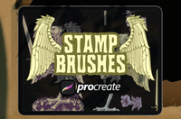 564 Heraldic Eagle Element Brush Stamp - whaledesign