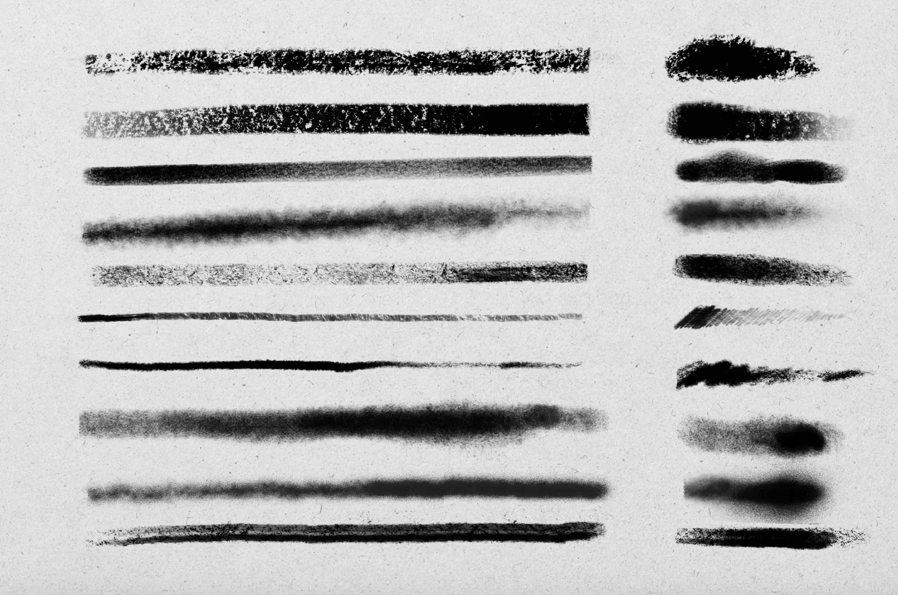 546 10 Charcoal Brushes Procreate - whaledesign