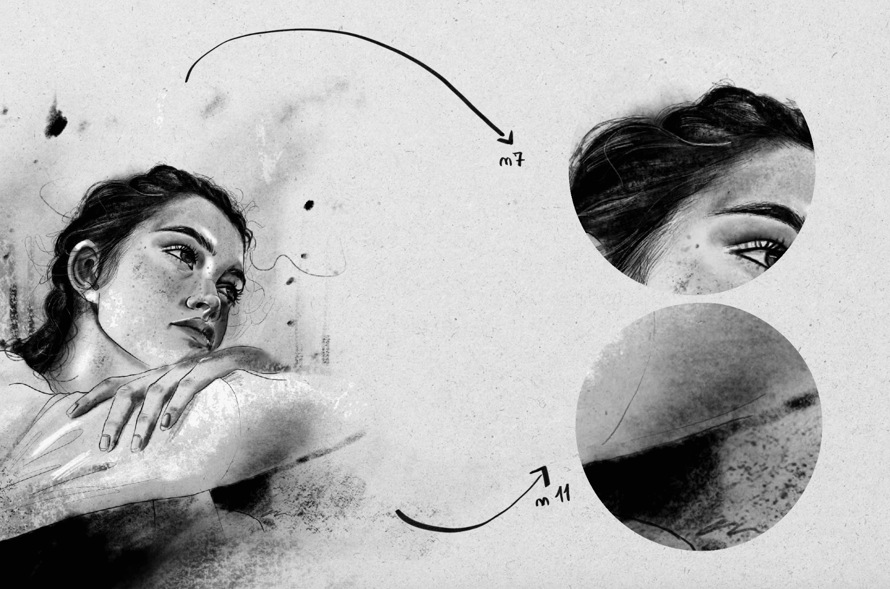 546 10 Charcoal Brushes Procreate - whaledesign