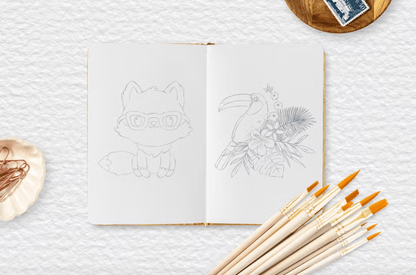 567 Procreate Sketch Pencil Brushes - whaledesign
