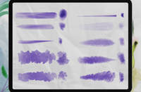 569 Watercolor Brush Procreate - whaledesign