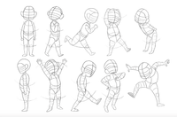 576 10 Character Kids Stamps Procreate - whaledesign