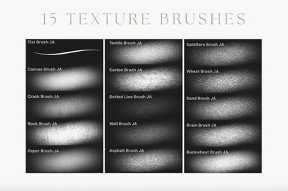 578 Texture brushes for Procreate - whaledesign