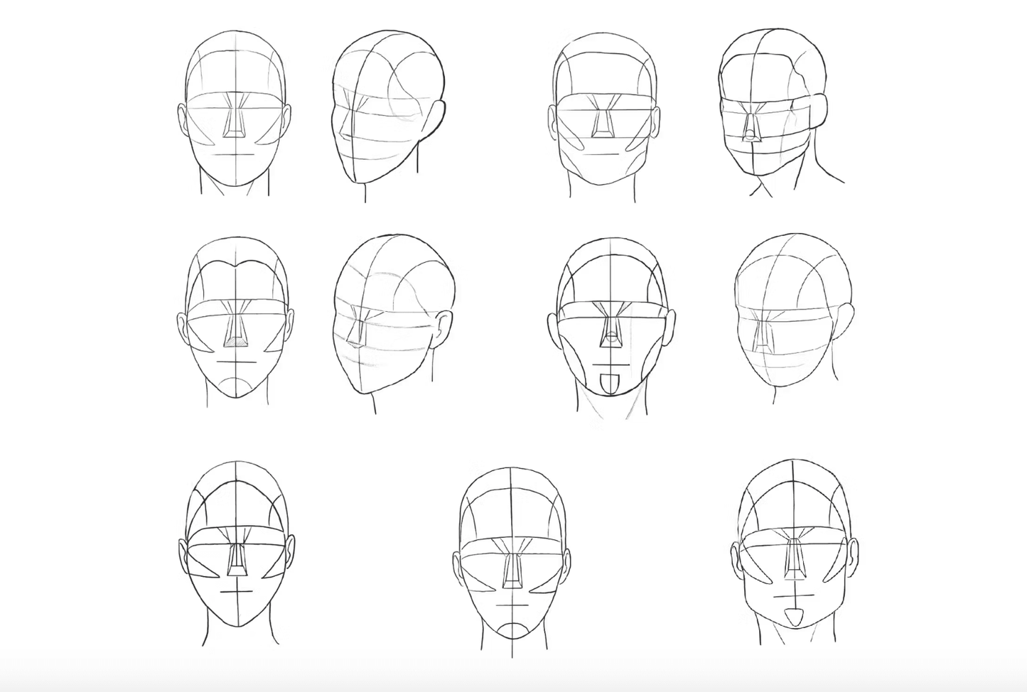 580 10 Face Stamps Procreate - whaledesign