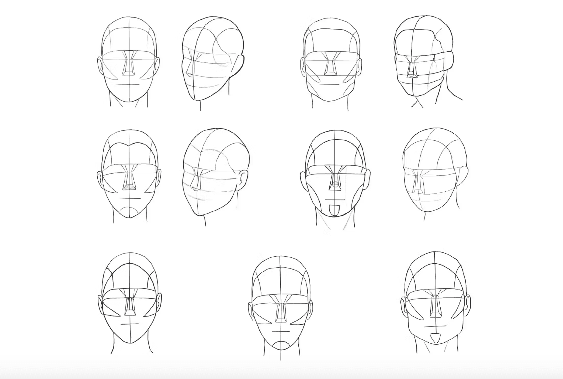 580 10 Face Stamps Procreate - whaledesign