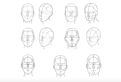 580 10 Face Stamps Procreate - whaledesign