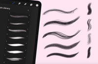 582 Hair Brush Procreate - whaledesign