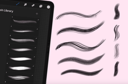 582 Hair Brush Procreate - whaledesign