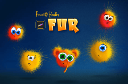 597 Fur Procreate Brushes - whaledesign