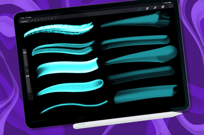 598 Neon Light Brush Procreate - whaledesign