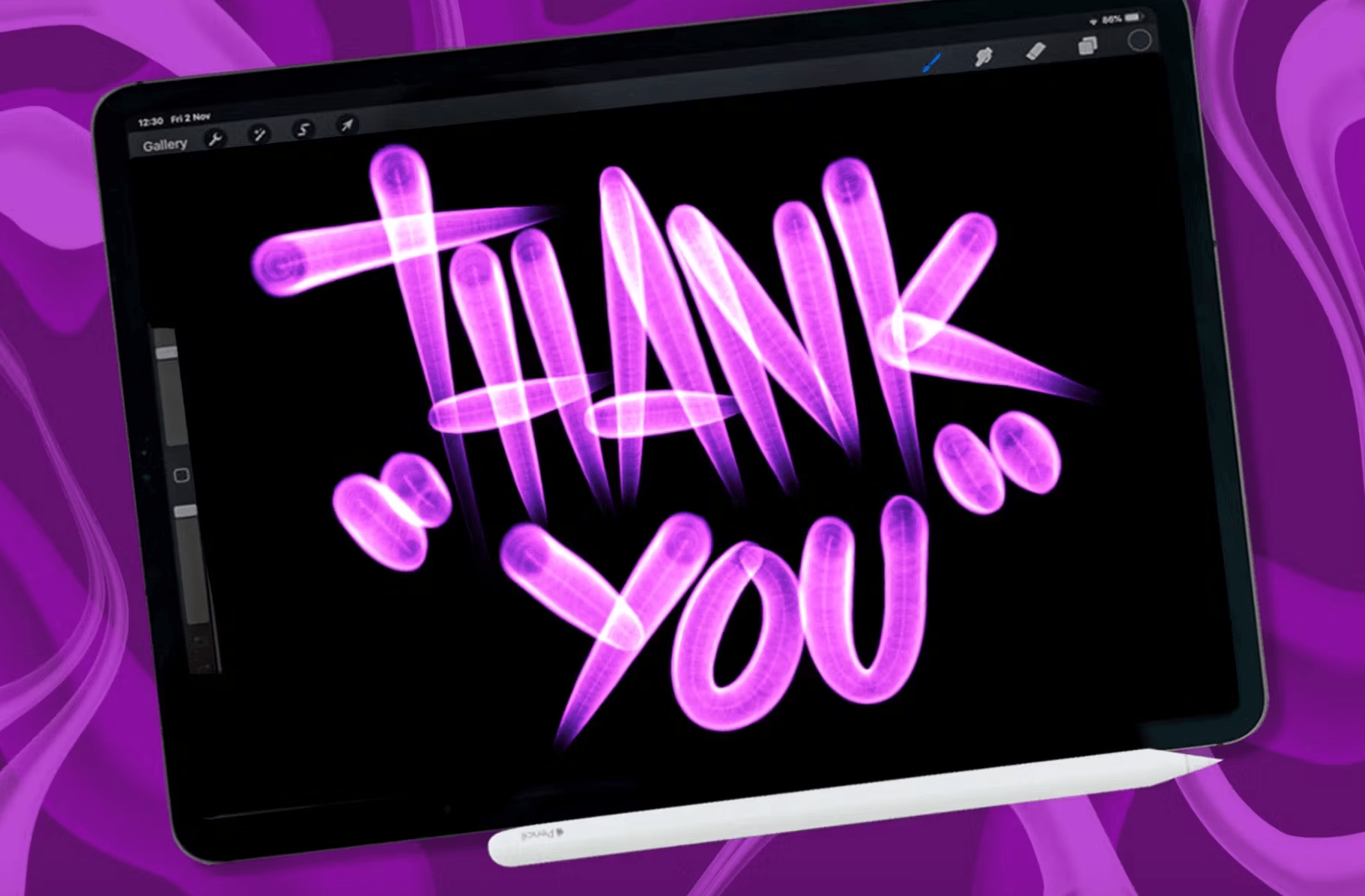 598 Neon Light Brush Procreate - whaledesign