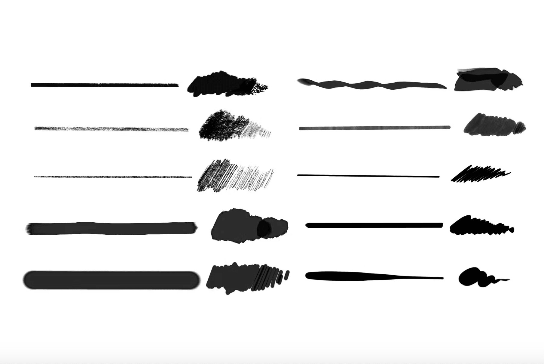 599 10 Portrait Brushes Procreate - whaledesign