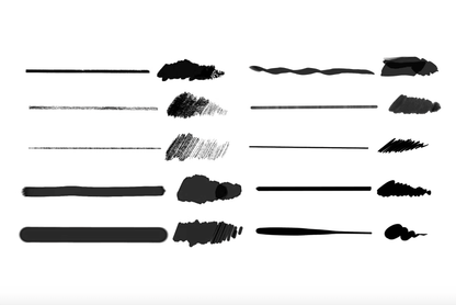 599 10 Portrait Brushes Procreate - whaledesign