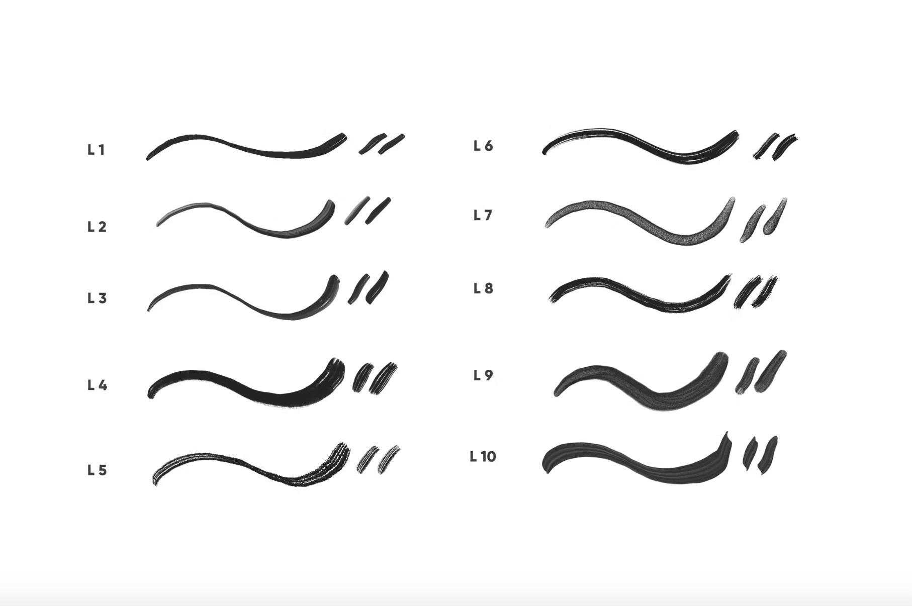 603 10 Lettering Brushes Procreate - whaledesign