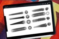 606 Graffiti Procreate 3d Brush - whaledesign