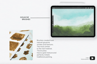 610 Procreate Gouache Brush set - whaledesign