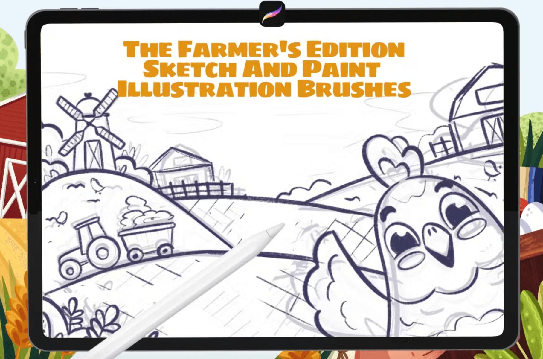 619 The Farmer’s: Procreate Brushes - whaledesign