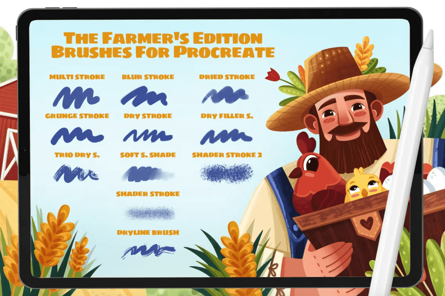 619 The Farmer’s: Procreate Brushes - whaledesign