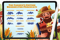 619 The Farmer’s: Procreate Brushes - whaledesign