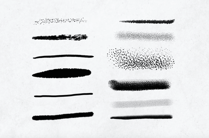 620 12 Tattoo Art Brushes - Procreate - whaledesign