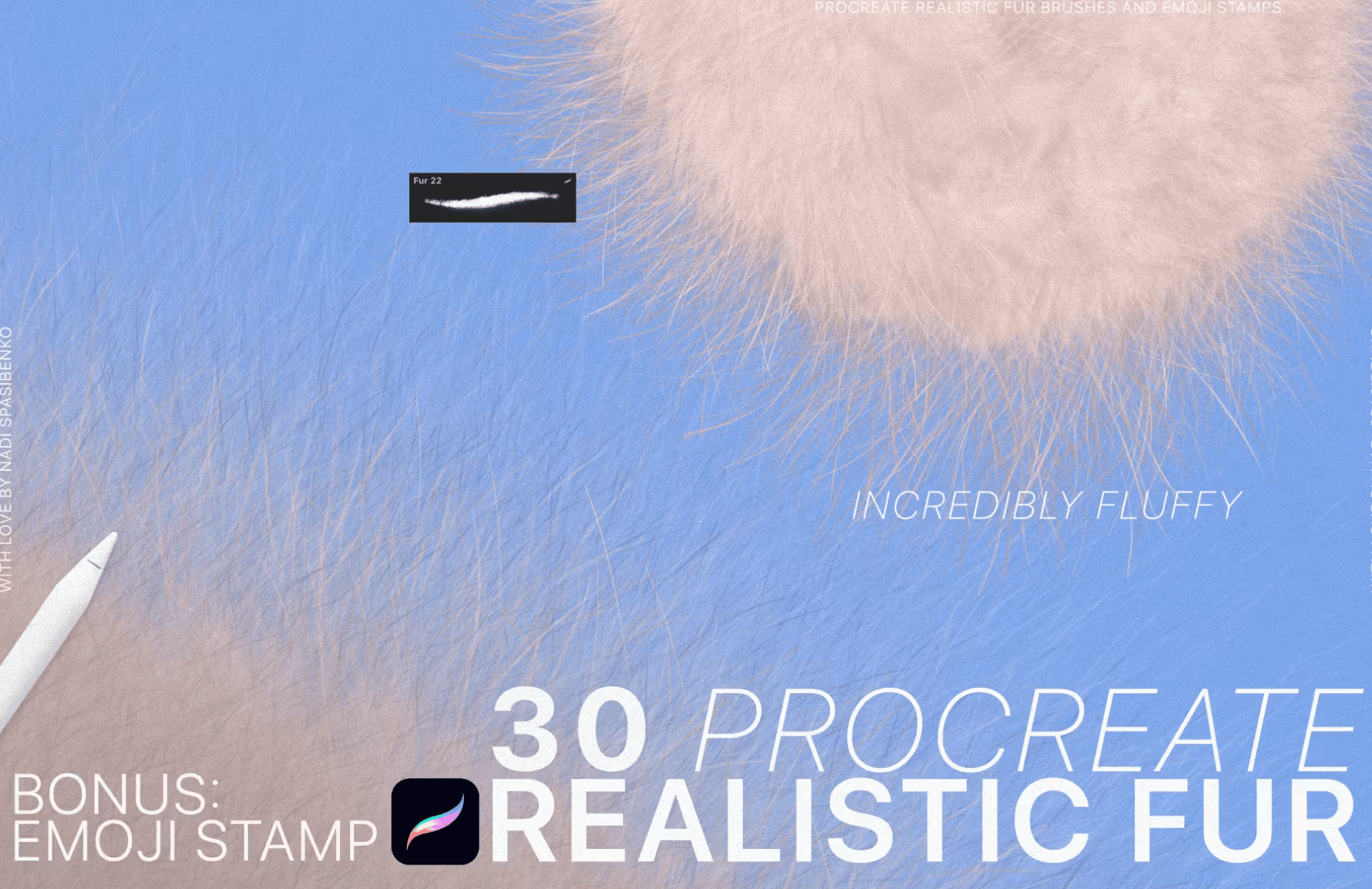 621 Procreate Realistic Fur & Emoji - whaledesign