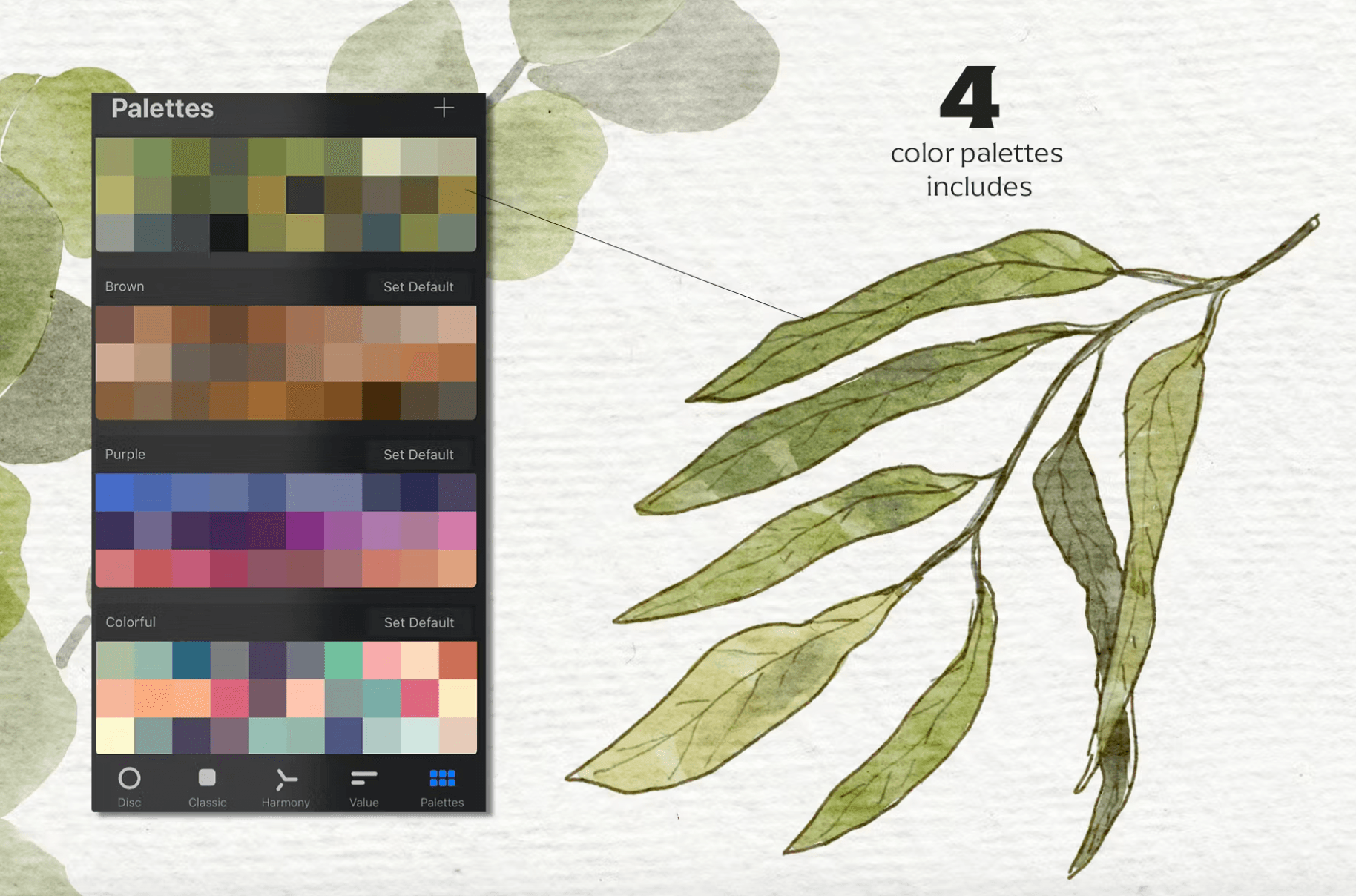 659 Watercolor&Pencil Procreate brushes - whaledesign