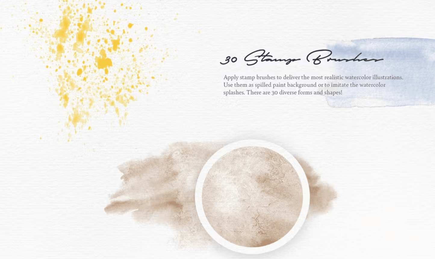 629 Elixir Watercolor Procreate Brushes - whaledesign