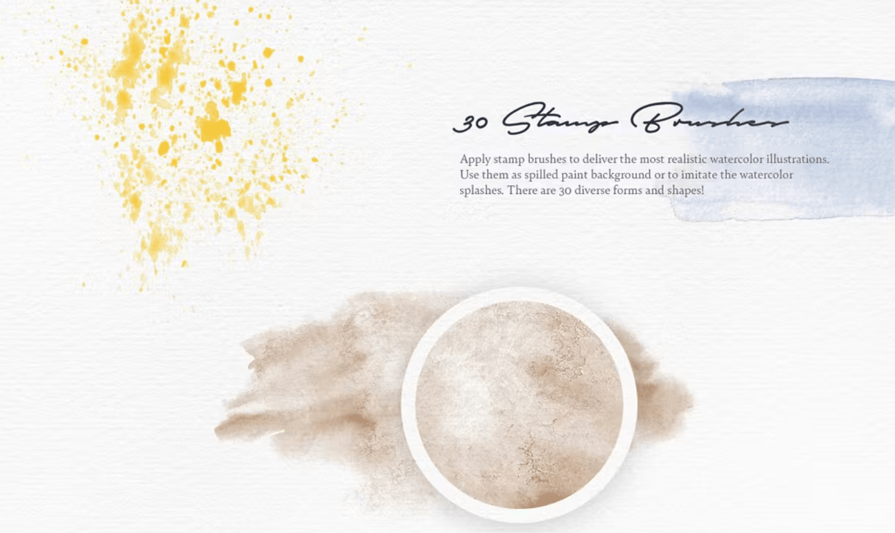 629 Elixir Watercolor Procreate Brushes - whaledesign