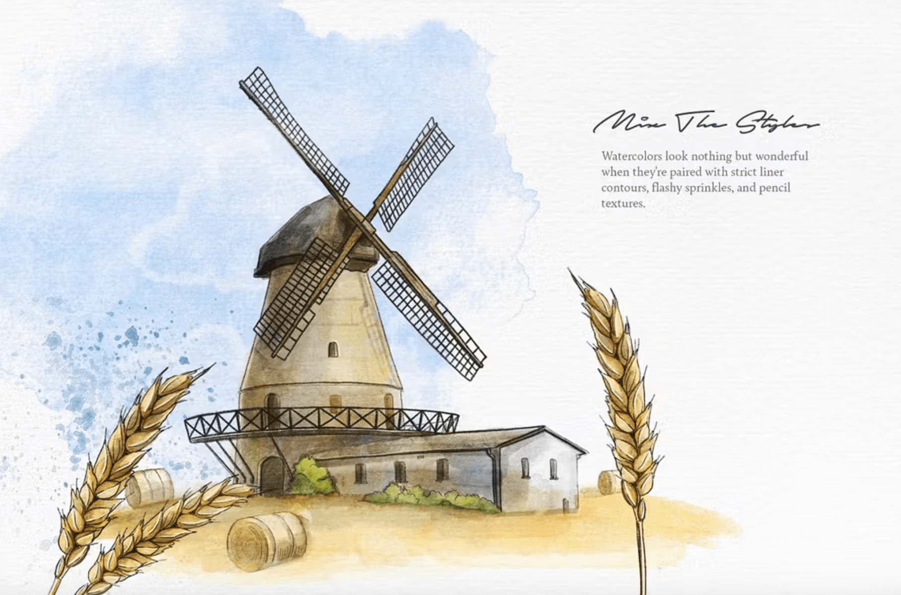 629 Elixir Watercolor Procreate Brushes - whaledesign