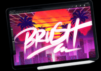 630 Retro wave Brush - whaledesign