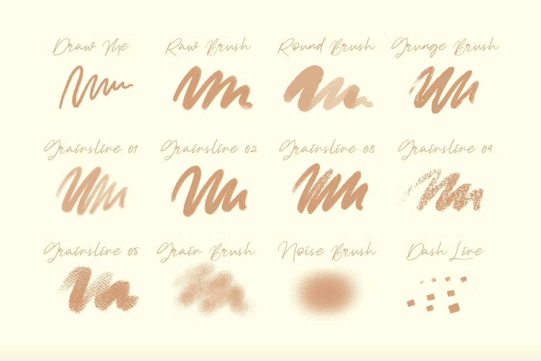 632 Illustration Brushes 2: Procreate Brushes - whaledesign