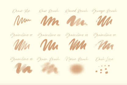 632 Illustration Brushes 2: Procreate Brushes - whaledesign