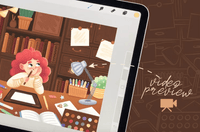 632 Illustration Brushes 2: Procreate Brushes - whaledesign