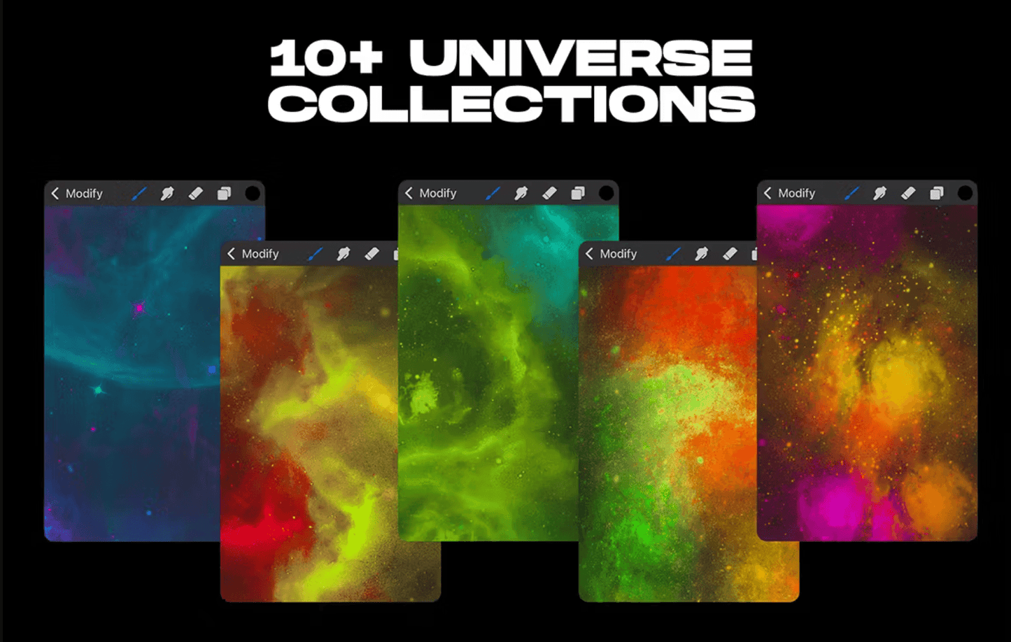 635 Procreate Universe Brushes - whaledesign