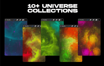 635 Procreate Universe Brushes - whaledesign