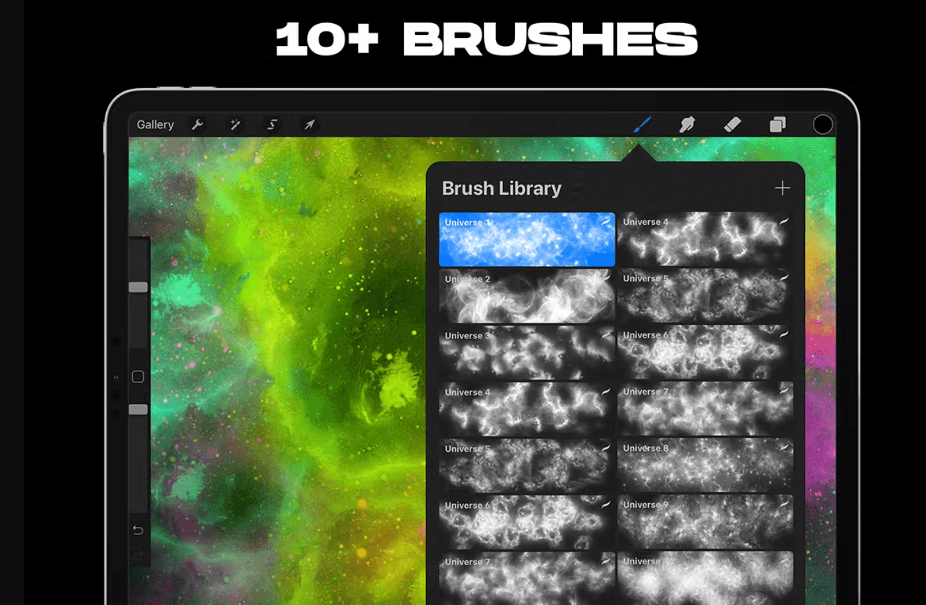 635 Procreate Universe Brushes - whaledesign