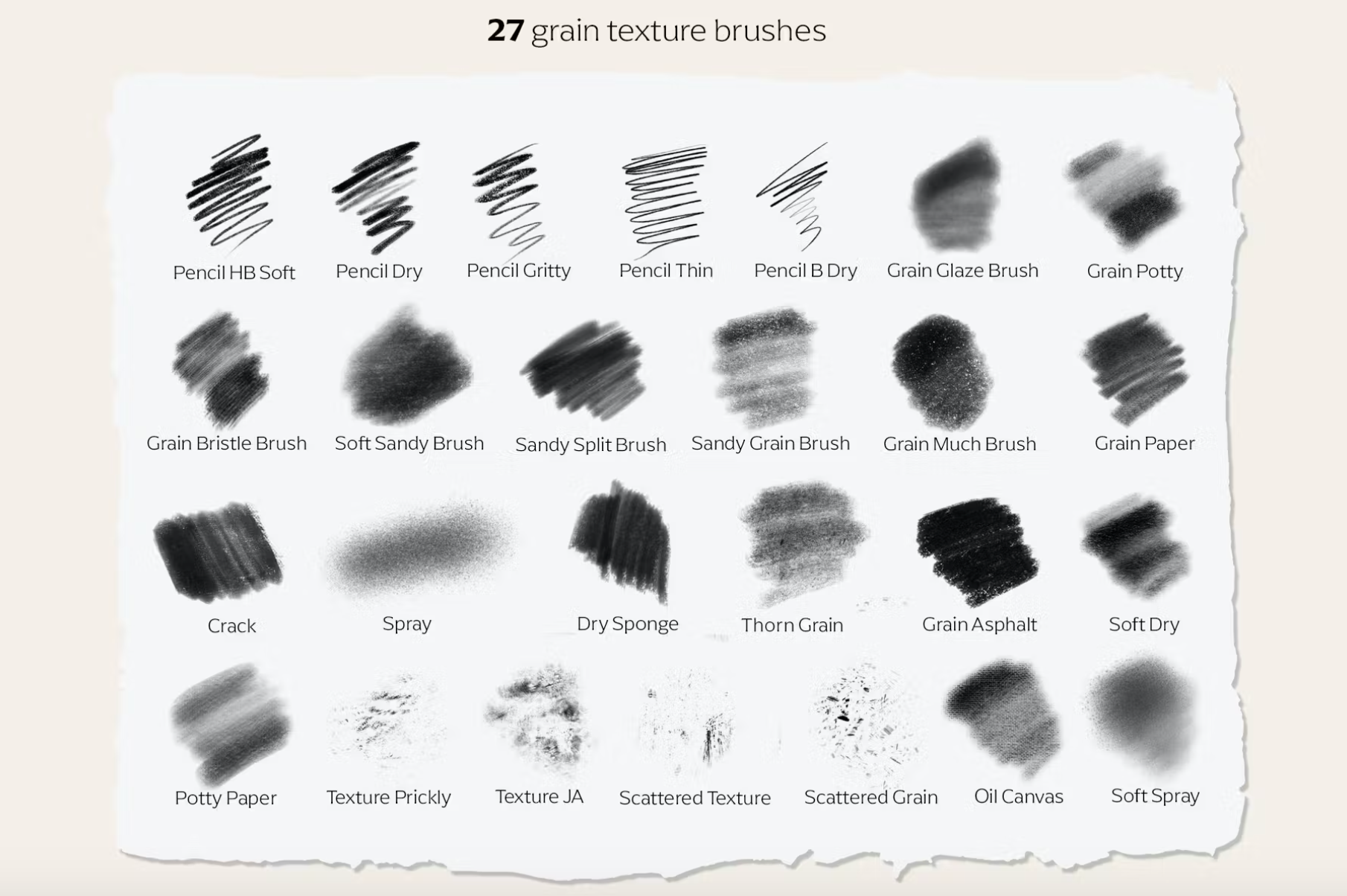 641 Procreate Grain Brushes - whaledesign