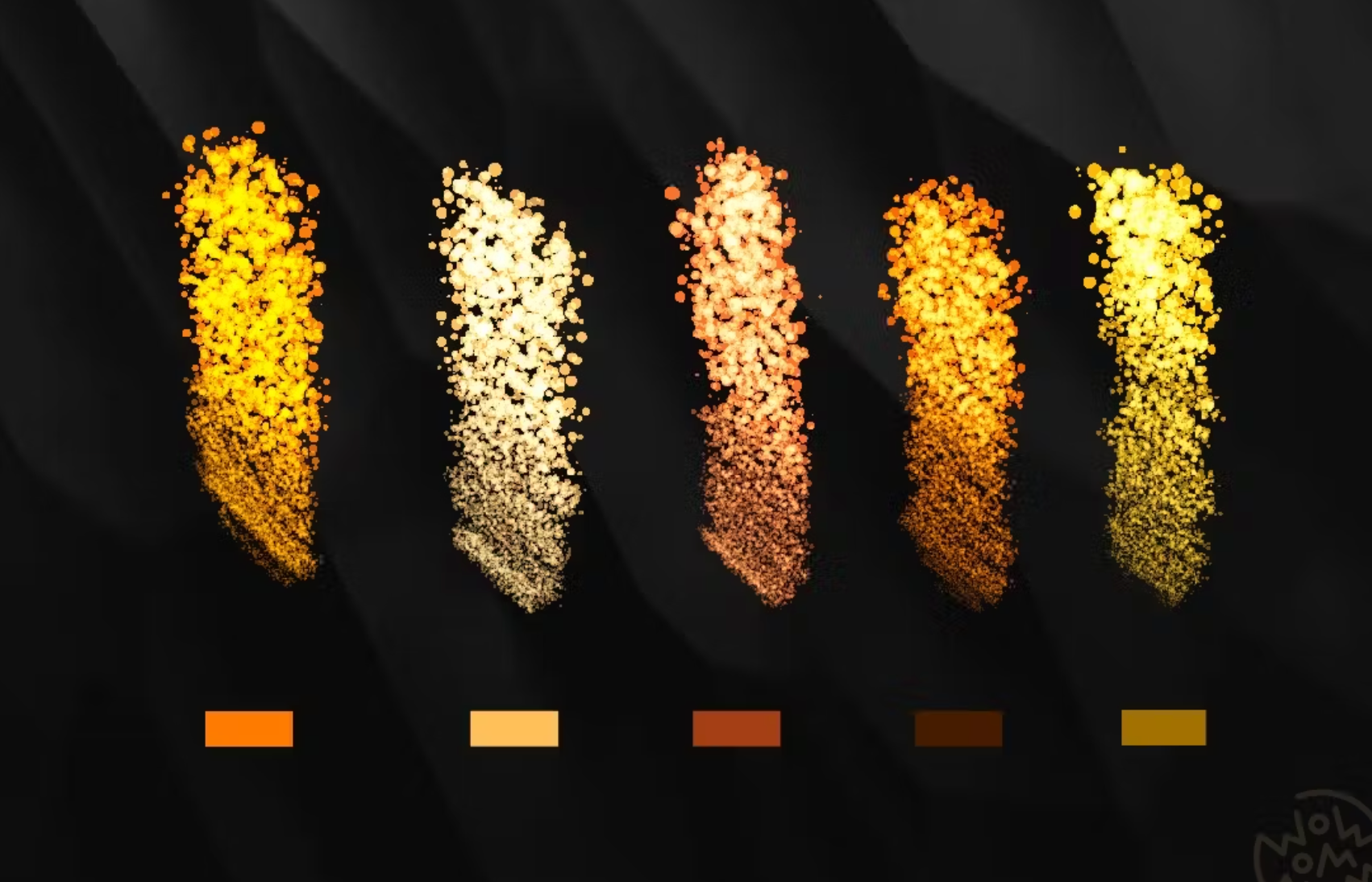 642 Golden Glitter | Procreate Brushes - whaledesign