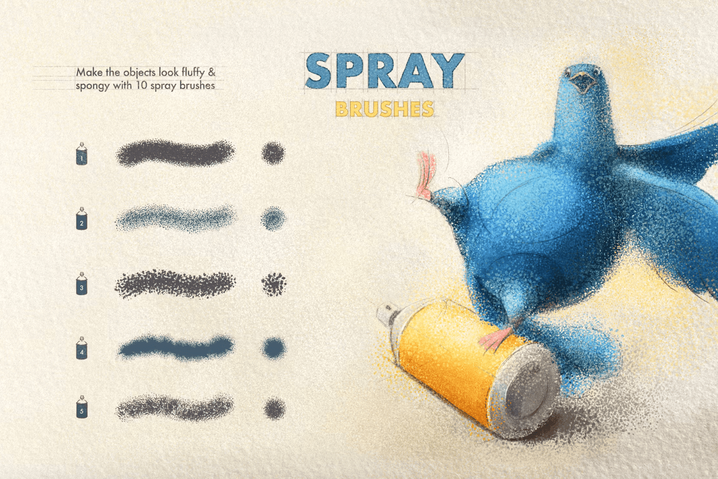 643 Spray & Hatch Procreate Brushes - whaledesign