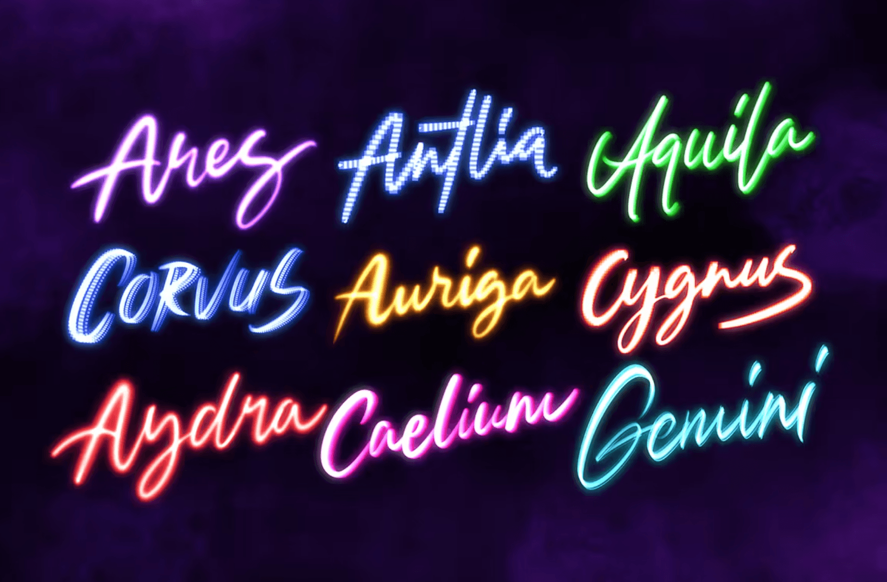 649 Procreate Glow Brushes - whaledesign